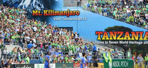 Visit Tanzania banners at Century Link Field