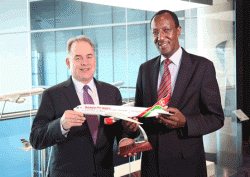 James Hogan, Etihad Airways President and CEO and Dr. Titus Naikuni, MD & CEO, Kenya Airways (Photo: BreakingTravelNews.com)
