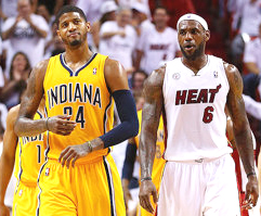 Paul George and Lebron James