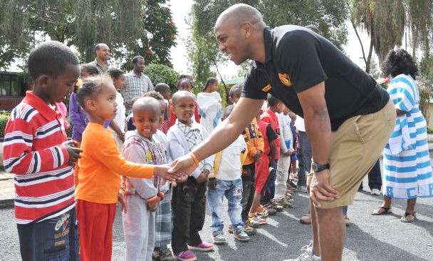 Quinton Fortune Meets SOS Children in Addis Ababa
