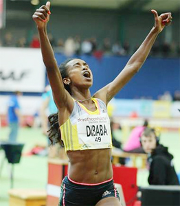 Genzebe Dibaba smashes world indoor 1,500m record with 3:55.17 in Karlsruhe