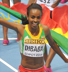 Dibaba lives up to billing in Sopot