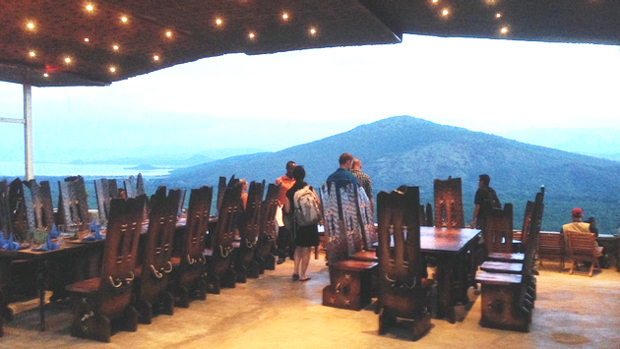 Paradise Lodge overlooks Lake Abaya and a mountain called Jesus' Bridge. (Photo by David Cogswell)