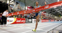 Dawit Seyaum winning the 2000m race ( Photo: Victah Sailor) - 