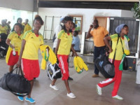 The Ethiopian team arriving at Douala Airport