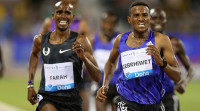 Hagos Gebrhiwt & Mo Farah (Photo: Courtesy of AP) - 