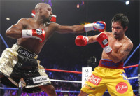Floyd Mayweather and Manny Pacquiao. REUTERS/Steve Marcus -